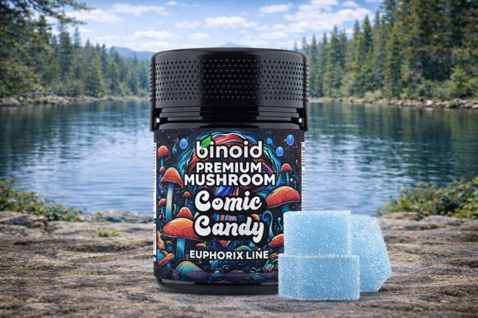 Binoid Premium Mushroom Gummies Euphorix Line - Comic Candy (20 Count)