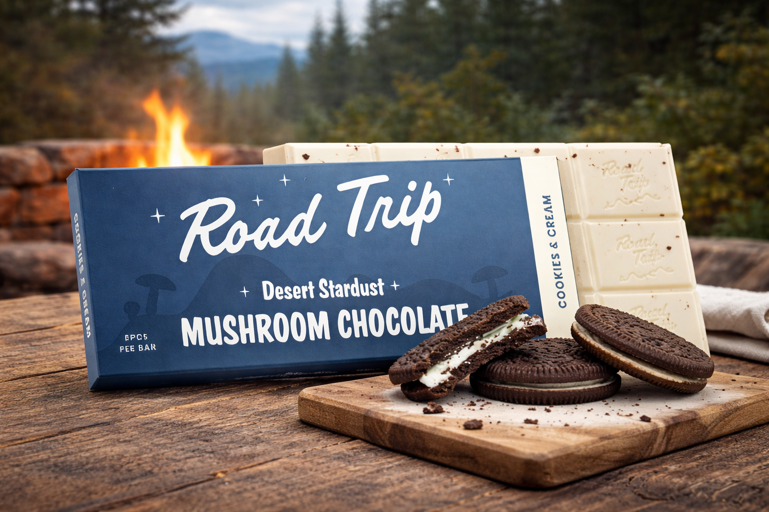 Road Trip Desert Stardust Mushroom Chocolate - Cookies & Cream