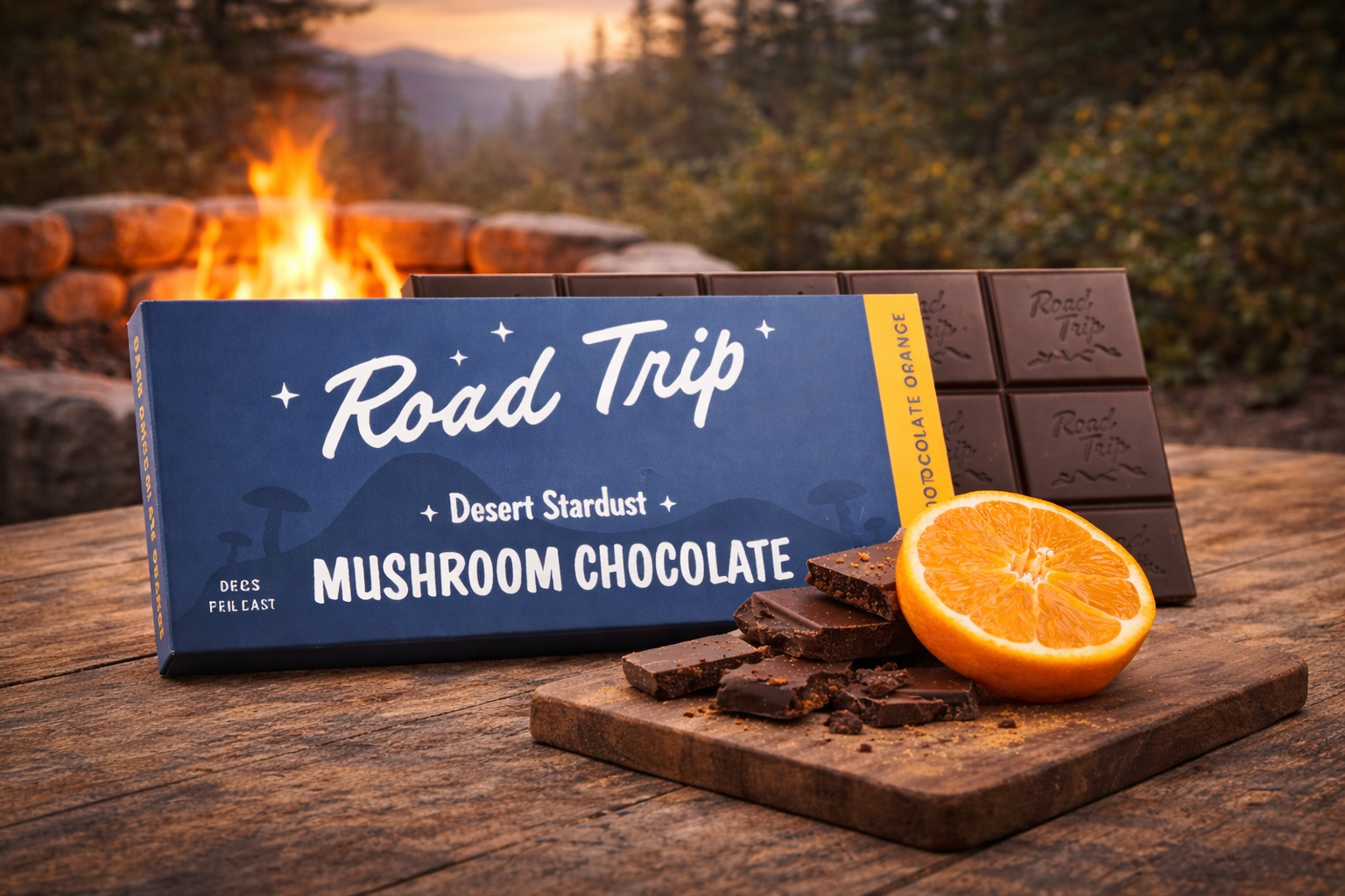 Road Trip Desert Stardust Chocolate - Dark Chocolate Orange