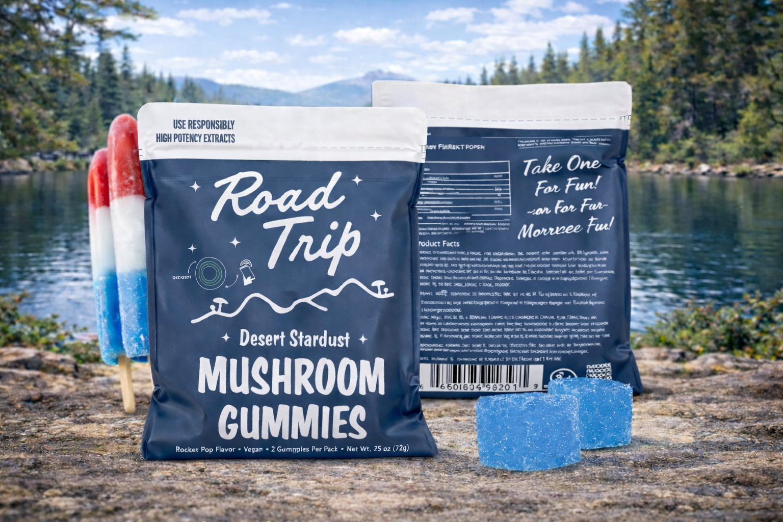 Road Trip Mushroom Gummies (2-Pack) - Rocket Pop