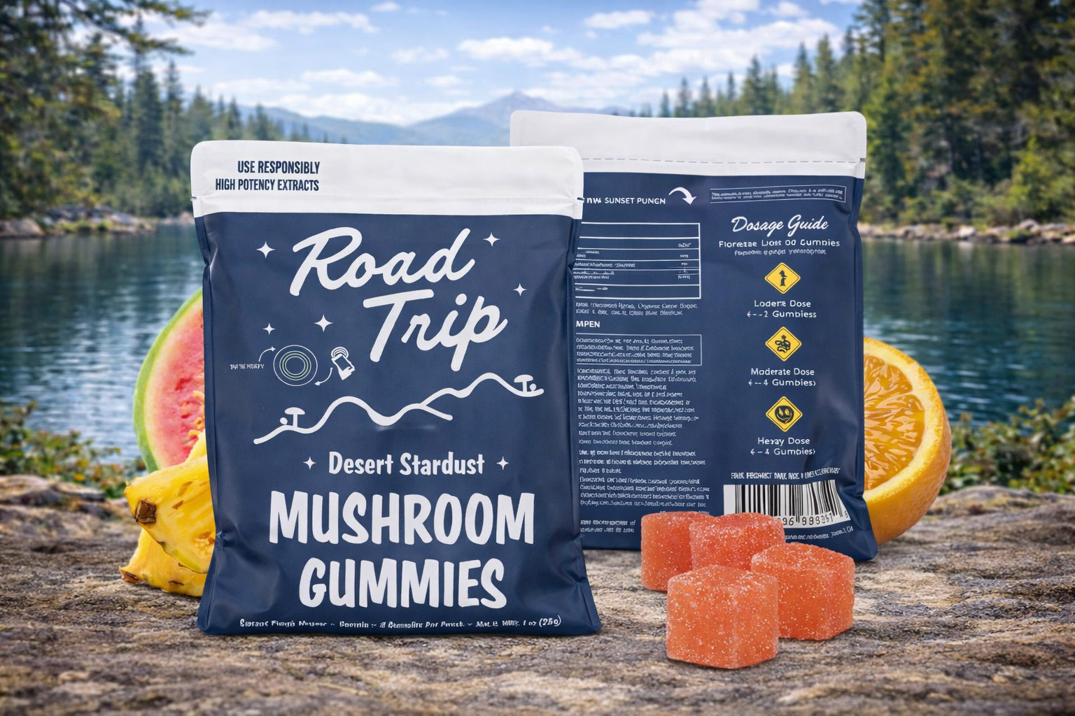 Road Trip Mushroom Gummies (2-Pack) - Sunset Punch